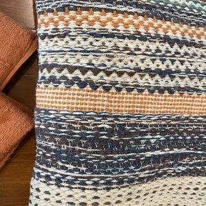 Magnolia Home 24x24 pillow cover and2 18x18 rust orange covers from Cost Plus